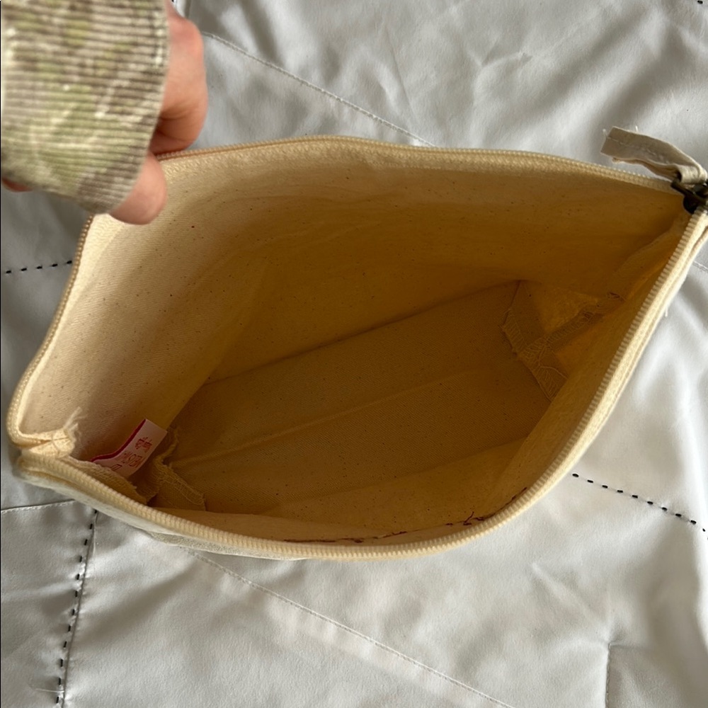 Cream Canvas Pouch - Picture 3 of 3